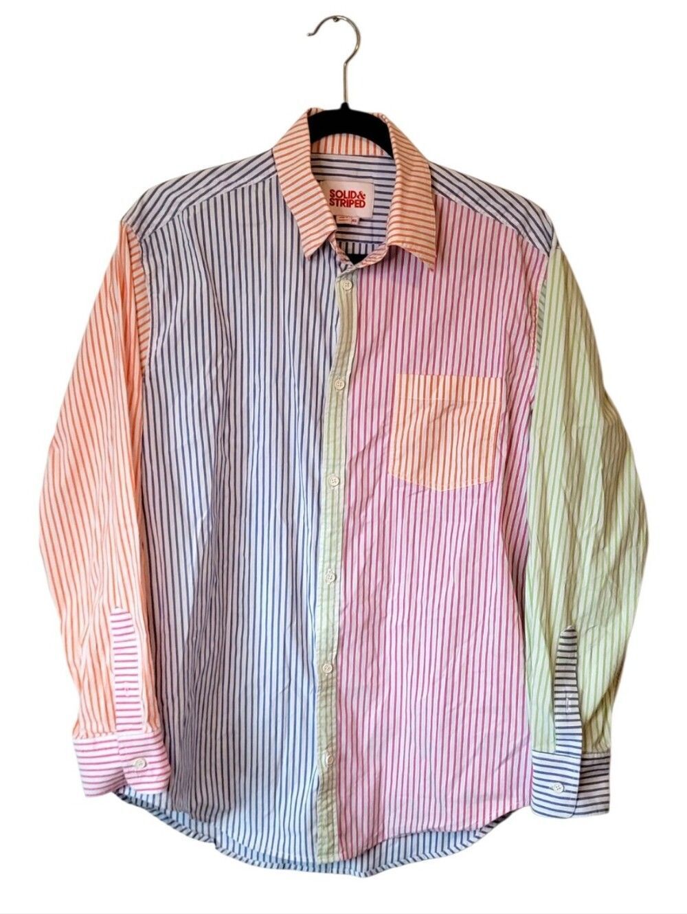 Solid & Striped Multicolor Colorblock Striped Button-Up Shirt Size XS